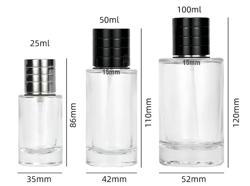 50ml 100ml luxury clear spray perfume bottle